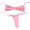 image:imageRoseSeek Womens 2 Piece Bikini Sets Grommet Eyelet Bra Thong Bathing Suit Summer Swimsuit SetPink