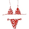 image:imageRoseSeek Womens 2 Piece Bikini Sets Zebra Striped Print Halter Bras and Thongs Summer BeachwearMulticolor