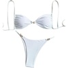 image:imageRoseSeek Womens 2 Piece Swimsuit Starfish Decor Padded Boho Bathing Suit Spaghetti Strap Bikini SetWhite