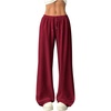 image:imageRoseSeek Womens Acid Washed Baggy Sweatpants Drawstring Waist Wide Straight Leg Track PantsBurgundy