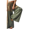 image:imageRoseSeek Womens Baggy Sweatpants Color Block Patchwork Wide Leg Sweat Pants Palazzo Flowy Pants JoggersMulticolor