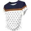 image:imageRoseSeek Womens Beaded Sequin Bowknot T Shirt Short Sleeve Crew Neck Embroidery Trendy Tee Y2k TopsMulticolor Blue