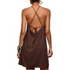 image:imageRoseSeek Womens Boho Tropical Tie Backless Halter Dresses Sleeveless Vacation Beach Short DressBrown