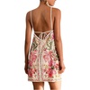 image:imageRoseSeek Womens Boho Tropical Tie Backless Halter Dresses Sleeveless Vacation Beach Short DressMulticolor