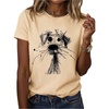 image:imageRoseSeek Womens Cartoon Graphic Tees Crew Neck Short Sleeve T Shirts Casual Summer TopsApricot