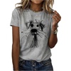 image:imageRoseSeek Womens Cartoon Graphic Tees Crew Neck Short Sleeve T Shirts Casual Summer TopsLight Grey
