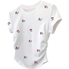 image:imageRoseSeek Womens Cute Graphic Tees Crew Neck Short Sleeve T Shirts Casual Summer TopsWhite