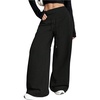 image:imageRoseSeek Womens Drawstring Elastic Waist Sweatpants Wide Leg Athletic PantsBlack