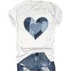 image:imageRoseSeek Womens Heart Patchwork Lemon Fruit Printed Summer T Shirt Short Sleeve Crewneck Graphic Tees TopsWhite