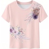 image:imageRoseSeek Womens Lemon Print Cute Tops Crew Neck Short Sleeve T Shirts Casual Summer TopsFloral Pink