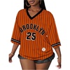 image:imageRoseSeek Womens Mesh Oversized Jersey Shirts Y2K Number Striped Half Sleeve Basketball Football JerseyMulticolor