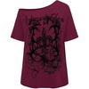 image:imageRoseSeek Womens Off The Shoulder Tops Gothic Graphic Tee Y2k Grunge Outfits Vintage Summer Going Out TopsBurgundy Black