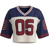 image:imageRoseSeek Womens Oversized Jersey Shirts Mesh Number Graphic Tees V Neck Streetwear Y2k Crop TopsRoyal Blue