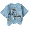image:imageRoseSeek Womens Sea Otter Print Graphic Tees Cute Short Sleeve Crew Neck Casual Summer T ShirtsLight Blue