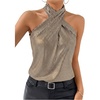 image:imageRoseSeek Womens Silver Sequin Sparkly Halter Tops Disco Outfits  Sparkle Party Y2k Disco OutfitsGold