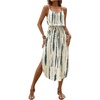 image:imageRoseSeek Womens Spaghetti Strap Tie Dye Cami Sun Dress Beach Midi Summer Dresses Resort Wear Vacation OutfitsBlue