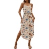 image:imageRoseSeek Womens Spaghetti Strap Tie Dye Cami Sun Dress Beach Midi Summer Dresses Resort Wear Vacation OutfitsFloral Multicolor