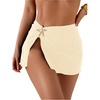 image:imageRoseSeek Womens Starfish Split Thigh Beach Skirt Skinny Vacation Bathing Suit Cover Up Skirts with CharmBeige