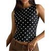 image:imageRoseSeek Womens Striped Tank Top Boat Neck Sleeveless Crop Tops Summer Slim Fit TopsBlack