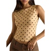 image:imageRoseSeek Womens Striped Tank Top Boat Neck Sleeveless Crop Tops Summer Slim Fit TopsLight Yellow