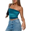 image:imageRoseSeek Womens Tie Dye Ruched Strapless Tube Top Sleeveless Fitted Elegant Crop Tops Going Out BandeauGreen