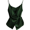 image:imageRoseSeek Womens Tie Side Wrap Camisole Tops Spaghetti Strap V Neck Elegant Blouses ShirtsOlive Green