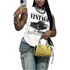 image:imageRoseSeek Womens Vintage Graphic Car Print Summer Tank Top  Crewneck Sleeveless Tops StreetwearWhite