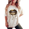 image:imageRoseSeek Womens Vintage Graphic Tees Crew Neck Short Sleeve T Shirts Y2k Streetwear Summer TopsBeige
