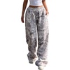 image:imageRoseSeek Womens Y2K Camo Maple Leaf Print Sweatpants Baggy Hip Pop Elastic Waist Long Pants StreetwearMulticolor