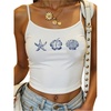 image:imageRoseSeek Womens Y2K Cheetah Leopard Beach Print Slim Fit Camisole Tank Tops Spaghetti Strap Summer Going Out TopsWhite