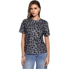 image:imageRoseSeek Womens Y2k Cheetah Print Top Leopard Print Tops Short Sleeve Loose Basic Animal Print Summer T ShirtMulticolor Leopard