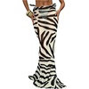 image:imageRoseSeek Womens Zebra Striped Swimsuit Coverups Skirts See Through Bodycon Maxi Beach Skirt Cover UpBlack and White