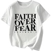 image:imageWomens Graphic Letter Tee Crew Neck Drop Shoulder Trendy Summer T Shirt Short Sleeve Vintage TopWhite and Black