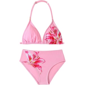 image:imageRoseSeek Girls 2 Piece Graphic Starfish Bathing Suit Halter Triangle Swimsuit Cute Beachwear Bikini SetsPink