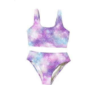 image:imageRoseSeek Girls 2 Piece Striped Bowknot Swimsuit Set Wireless Cute Bathing Suit Summer Beachwear Bikini SetsMulti Purple