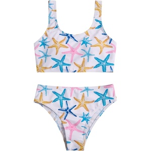 image:imageRoseSeek Girls 2 Piece Striped Bowknot Swimsuit Set Wireless Cute Bathing Suit Summer Beachwear Bikini SetsMulticolor White
