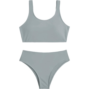 image:imageRoseSeek Girls 2 Piece Striped Bowknot Swimsuit Set Wireless Cute Bathing Suit Summer Beachwear Bikini SetsTurquoise
