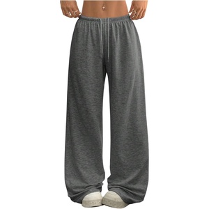 image:imageRoseSeek Womens Acid Washed Baggy Sweatpants Drawstring Waist Wide Straight Leg Track PantsDark Grey