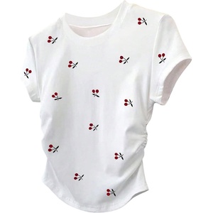 image:imageRoseSeek Womens Cute Graphic Tees Crew Neck Short Sleeve T Shirts Casual Summer TopsWhite