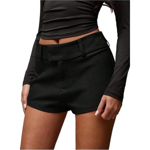 image:imageRoseSeek Womens Elegant Mini Shorts Dressy Casual Office Work Summer Shorts with PocketsPure Black