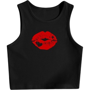 image:imageRoseSeek Womens Graphic Y2k Going Out Tank Tops Sleeveless Martini Casual Slim Fit Summer Crop TopGraphic Black