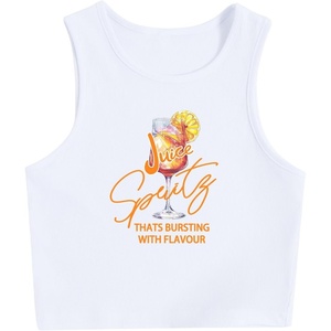 image:imageRoseSeek Womens Graphic Y2k Going Out Tank Tops Sleeveless Martini Casual Slim Fit Summer Crop TopOrange White