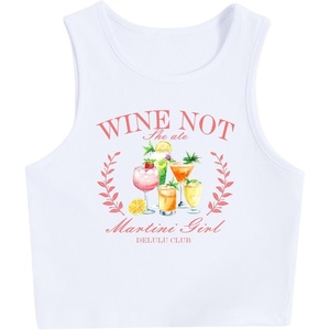 image:imageRoseSeek Womens Graphic Y2k Going Out Tank Tops Sleeveless Martini Casual Slim Fit Summer Crop TopYellow White