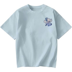 image:imageRoseSeek Womens Hawaiian Shirts Tropical Graphic Tees Crewneck Short Sleeve Vacation Summer T ShirtMix Light Blue