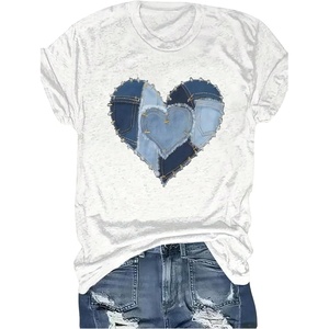 image:imageRoseSeek Womens Heart Patchwork Lemon Fruit Printed Summer T Shirt Short Sleeve Crewneck Graphic Tees TopsWhite