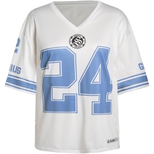 image:imageRoseSeek Womens Jersey Shirts Number Graphic V Neck 34 Sleeve Football Y2k T Shirts Tops StreetwearMix White