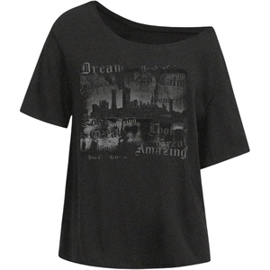 image:imageRoseSeek Womens Off The Shoulder Tops Gothic Graphic Tee Y2k Grunge Outfits Vintage Summer Going Out TopsDeep Black