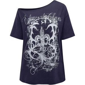 image:imageRoseSeek Womens Off The Shoulder Tops Gothic Graphic Tee Y2k Grunge Outfits Vintage Summer Going Out TopsRoyal Blue