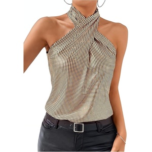 image:imageRoseSeek Womens Silver Sequin Sparkly Halter Tops Disco Outfits  Sparkle Party Y2k Disco OutfitsBrown