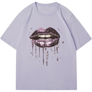 image:imageRoseSeek Womens Vintage Graphic Tees Crew Neck Short Sleeve T Shirts Y2k Streetwear Summer TopsMauve Purple